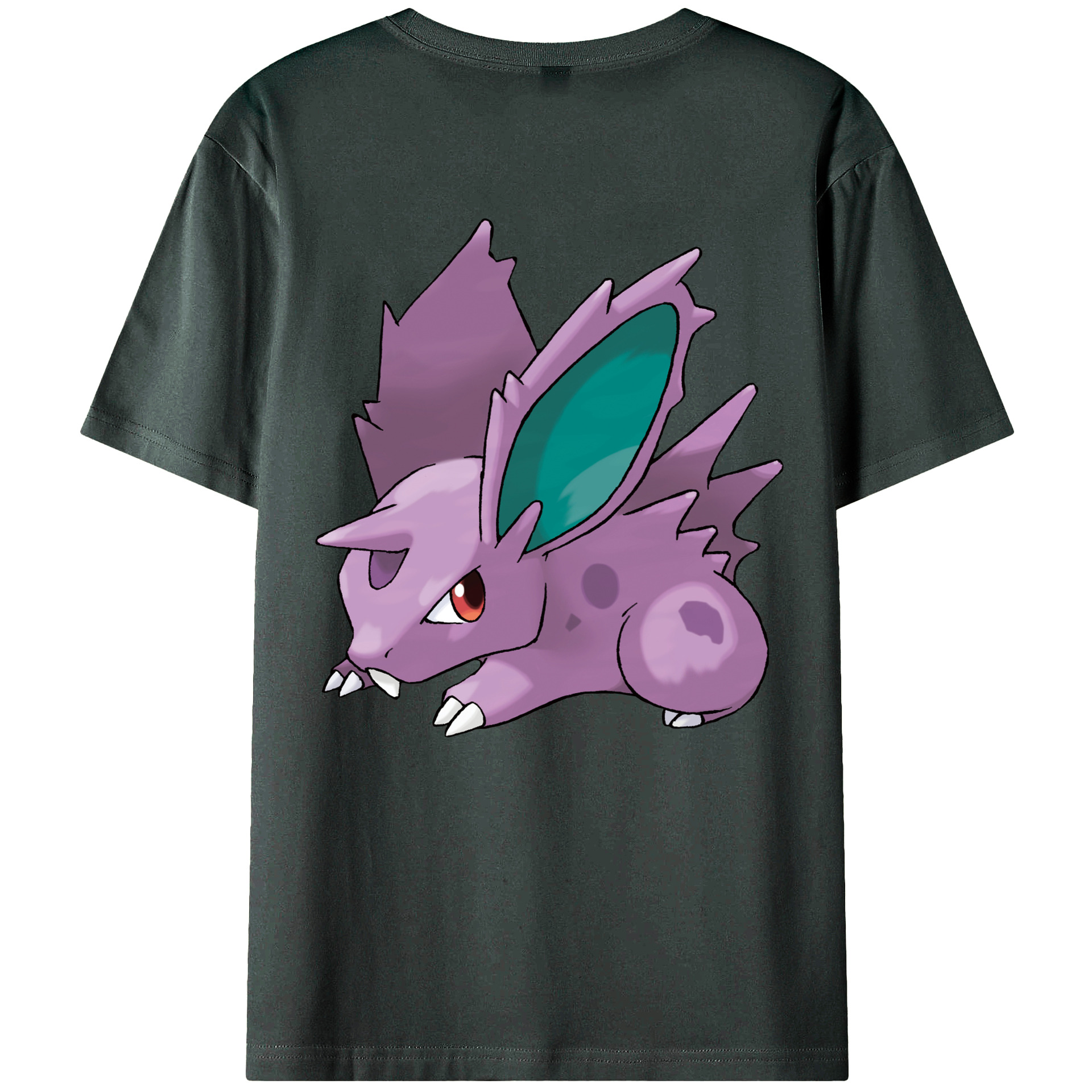 （画像用） ポケットモンスター Pokémon 綿100％ メンズ半袖Tシャツ（バックプリント） 通気性